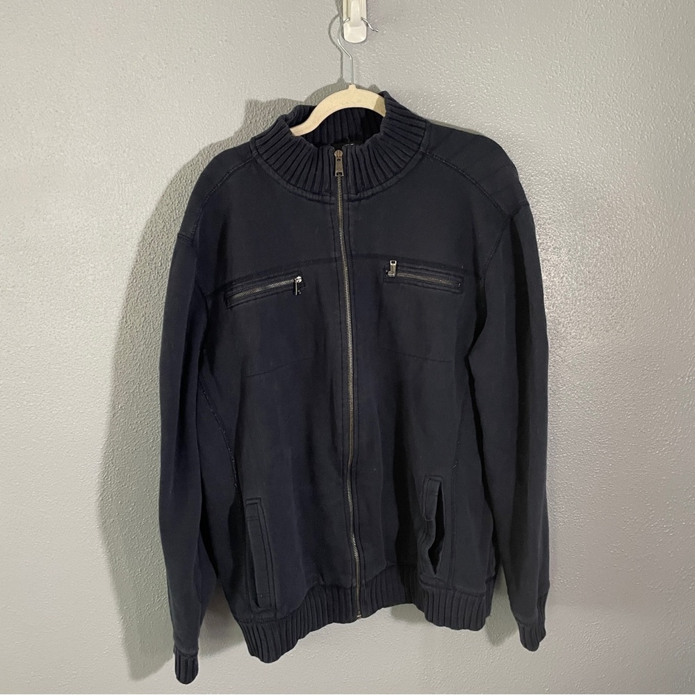Calvin Klein Navy Blue Zip Up Sweater Jacket Men’s Size L